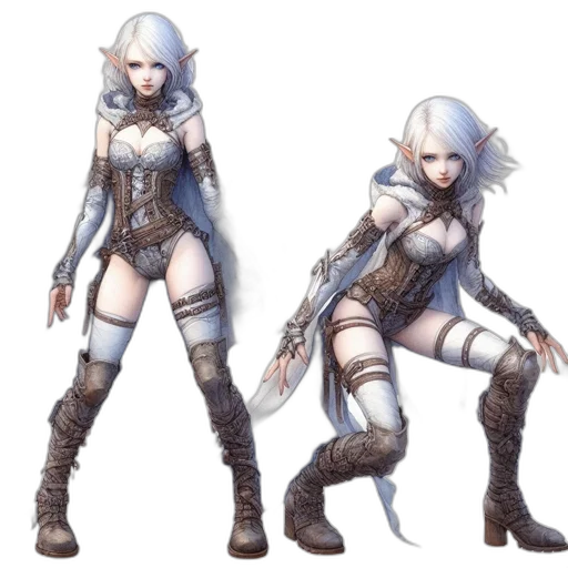 concept art, fantasy art, 3d render, cyberpunk transparent PNG cut-out