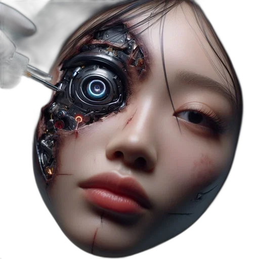 robot, mask, face, creature transparent PNG cut-out