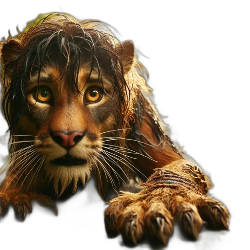 animal, crown, creature, photorealistic transparent PNG cut-out