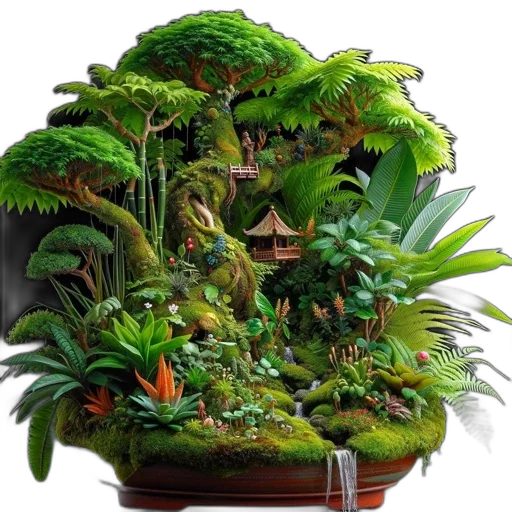 crown, tree, hat, photorealistic transparent PNG cut-out