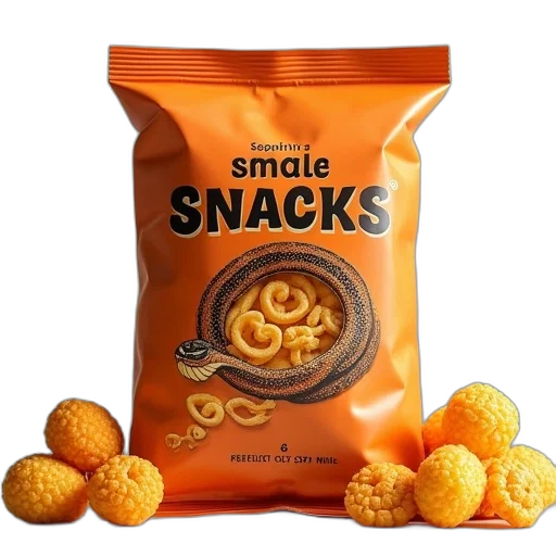 food, golden, bag, snake transparent PNG cut-out