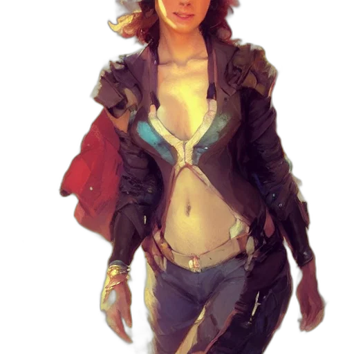 jacket, face, concept art, comic book art transparent PNG cut-out