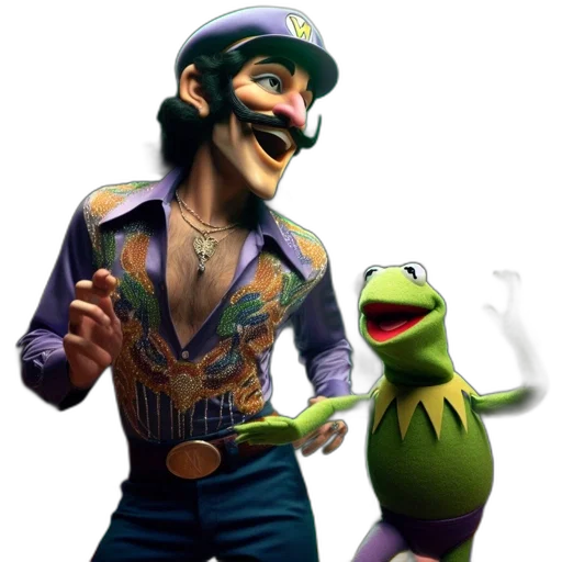concept art, cartoon, two, characters transparent PNG cut-out