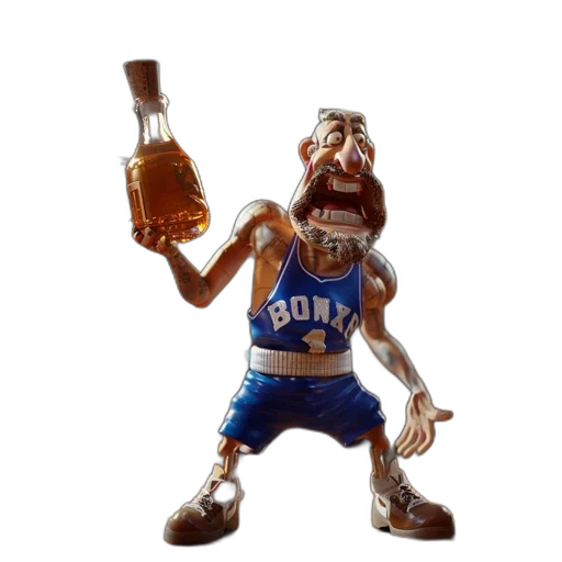 bottle, creature, 3d render, concept art transparent PNG cut-out