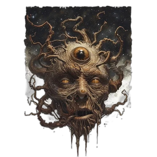 face, mask, creature, crown transparent PNG cut-out