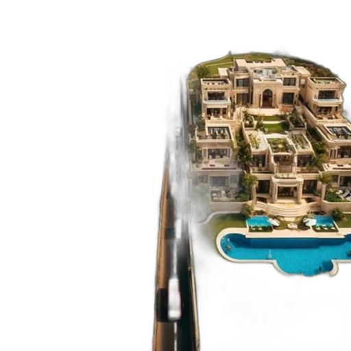 building, 3d render, photorealistic, concept art transparent PNG cut-out