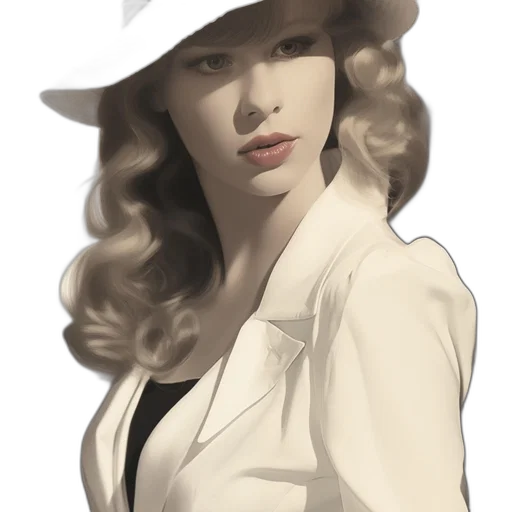 hat, face, dress, photorealistic transparent PNG cut-out