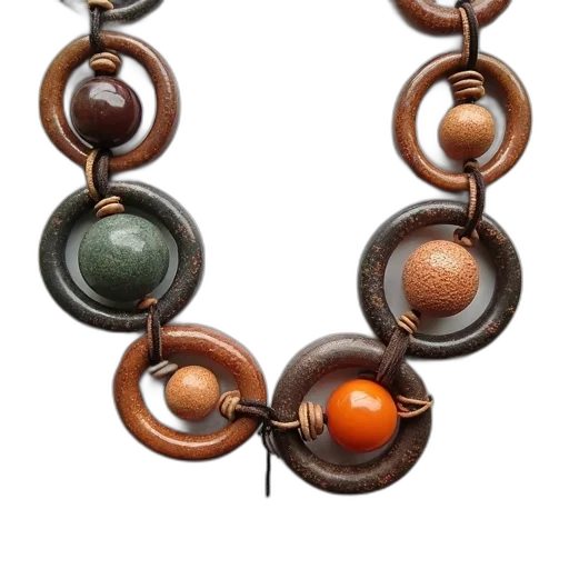 jewelry, earth tones, necklace, multiple transparent PNG cut-out