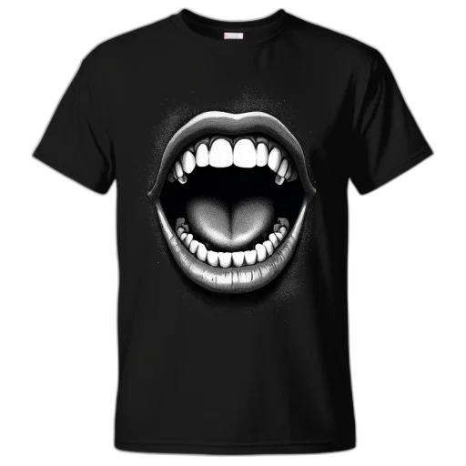 3d render, black, t-shirt, stylized transparent PNG cut-out