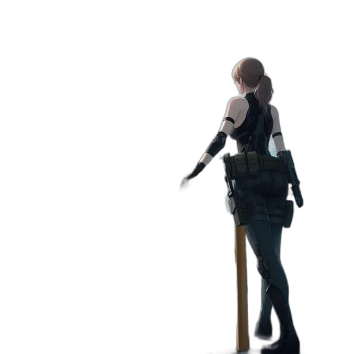 weapon, staff, robot, jacket transparent PNG cut-out