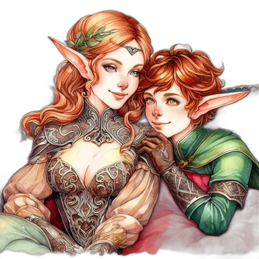 fantasy art, watercolor, concept art, pixel art transparent PNG cut-out