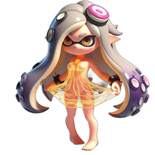 dress, staff, hair, weapon transparent PNG cut-out