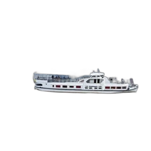 3d render, photorealistic, white, boat transparent PNG cut-out