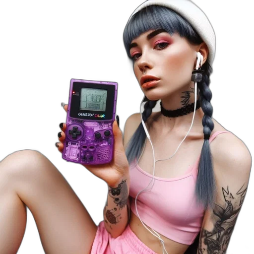jewelry, robot, dress, cyberpunk transparent PNG cut-out