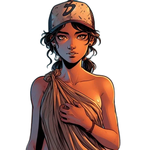dress, comic book art, concept art, cartoon transparent PNG cut-out
