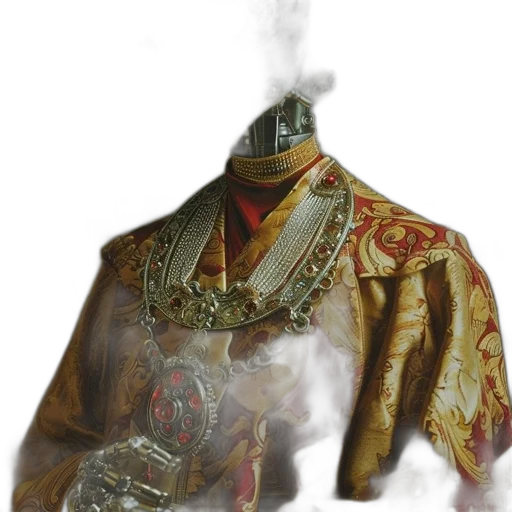 jacket, crown, staff, mask transparent PNG cut-out