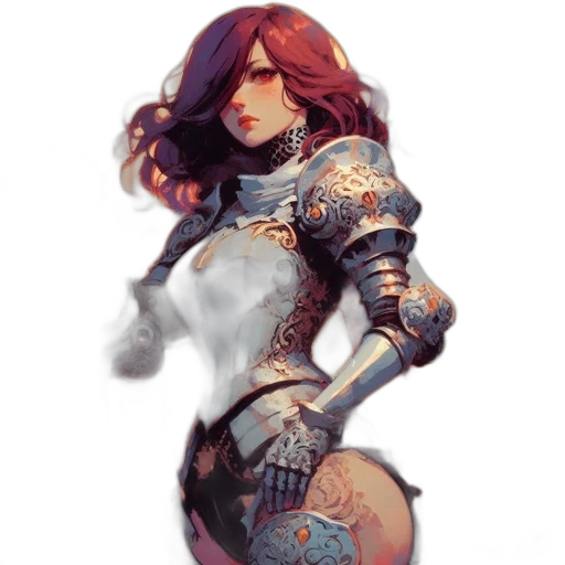 dress, sword, staff, fantasy art transparent PNG cut-out