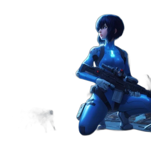 robot, weapon, concept art, cyberpunk transparent PNG cut-out