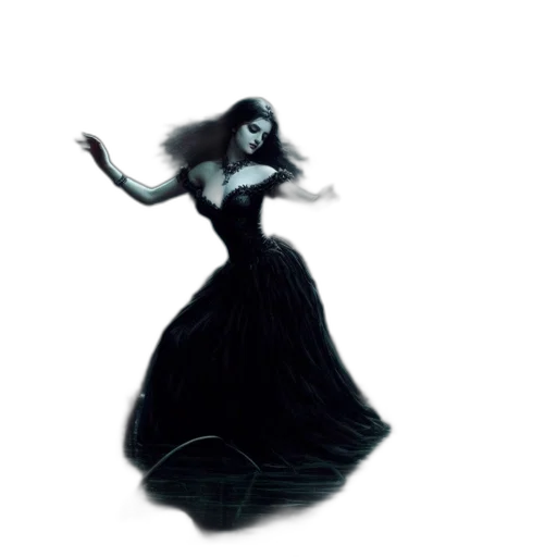dress, creature, hair, mask transparent PNG cut-out