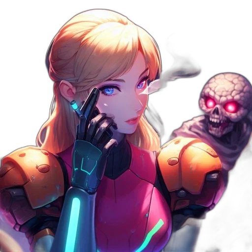 robot, weapon, face, staff transparent PNG cut-out