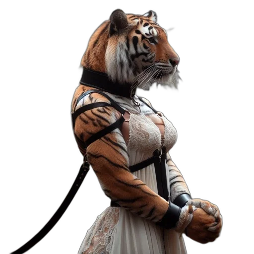 dress, animal, creature, staff transparent PNG cut-out