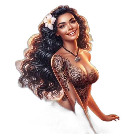 hair, fantasy art, photorealistic, concept art transparent PNG cut-out