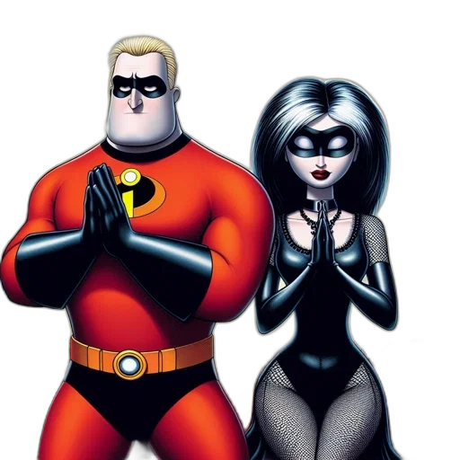 comic book art, concept art, cartoon, two transparent PNG cut-out