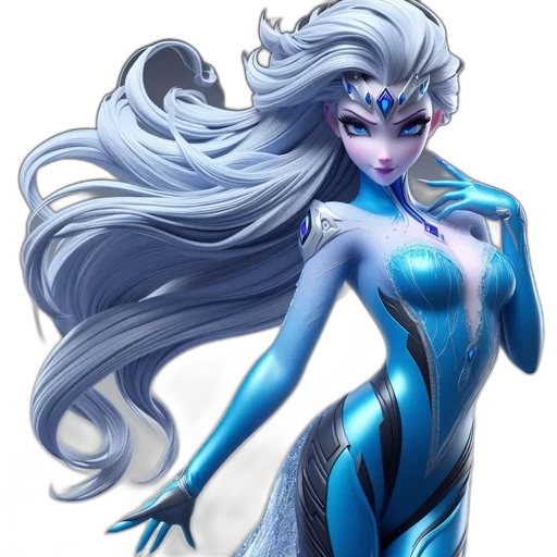 hair, fantasy art, concept art, comic book art transparent PNG cut-out