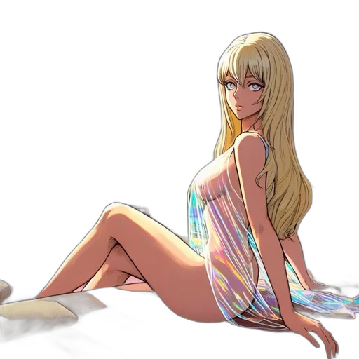 dress, anime, concept art, cartoon transparent PNG cut-out