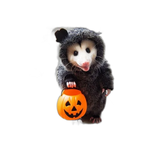 animal, creature, 3d render, possum transparent PNG cut-out