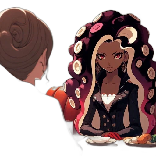 hair, food, concept art, cartoon transparent PNG cut-out