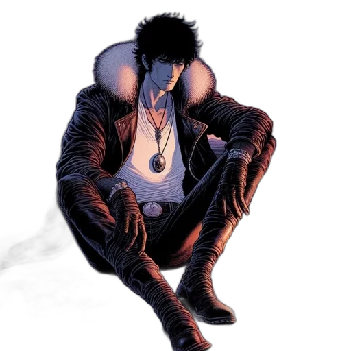 jacket, concept art, comic book art, cyberpunk transparent PNG cut-out