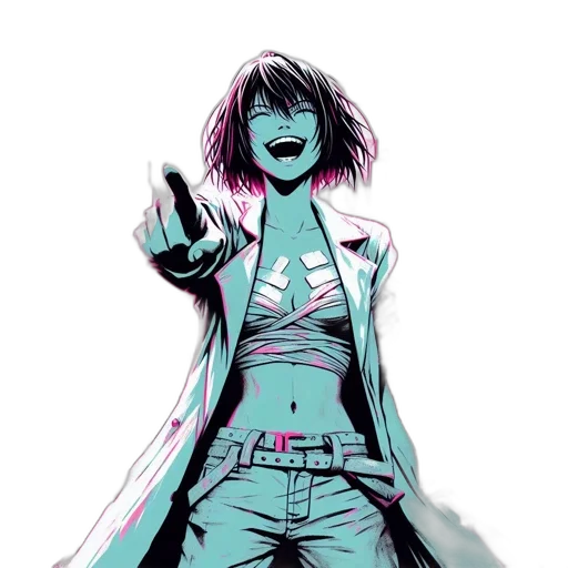 jacket, comic book art, cyberpunk, concept art transparent PNG cut-out