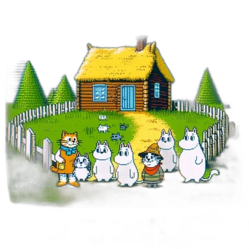 concept art, pixel art, watercolor, 3d render transparent PNG cut-out