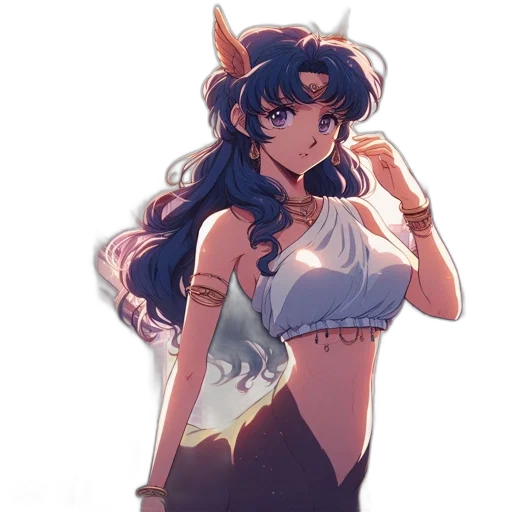 dress, staff, weapon, crown transparent PNG cut-out