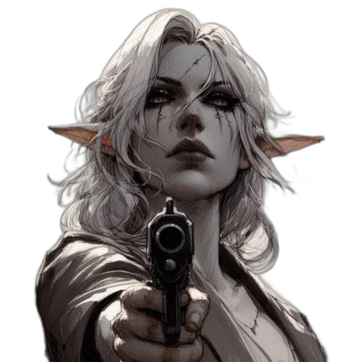 weapon, staff, face, concept art transparent PNG cut-out