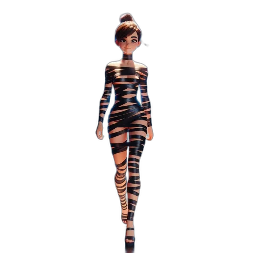 dress, 3d render, concept art, pixel art transparent PNG cut-out