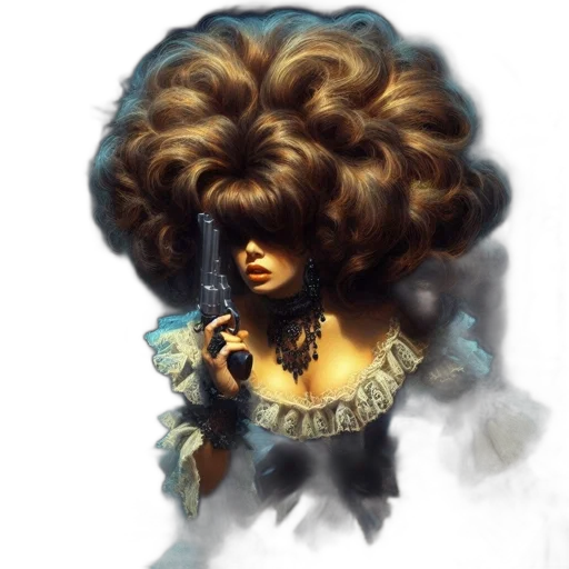 hair, crown, face, staff transparent PNG cut-out