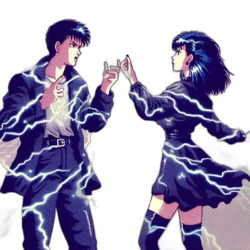 jacket, dress, comic book art, anime transparent PNG cut-out