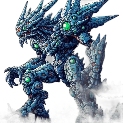 robot, dragon, creature, weapon transparent PNG cut-out