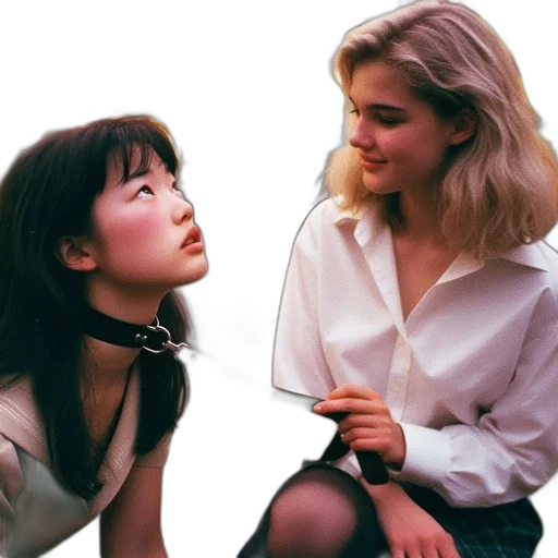 vaporwave, photorealistic, neon lights, fire transparent PNG cut-out