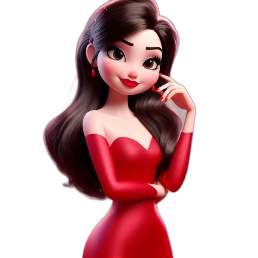 dress, cartoon, 3d render, concept art transparent PNG cut-out