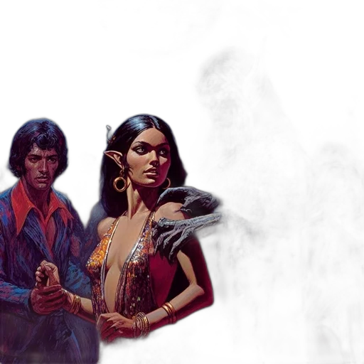 concept art, comic book art, fantasy art, photorealistic transparent PNG cut-out