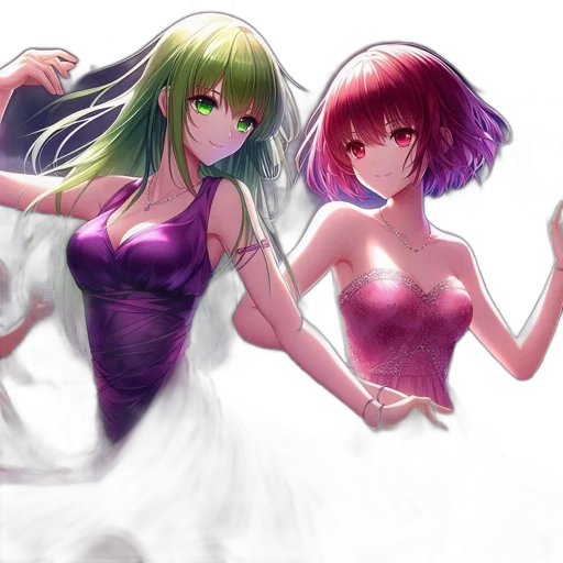 dress, anime, pixel art, fantasy art transparent PNG cut-out