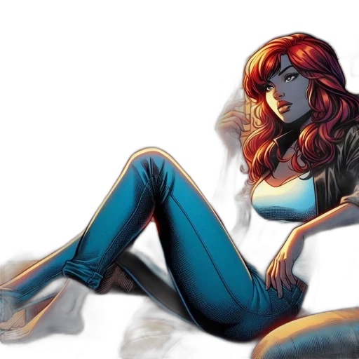 comic book art, concept art, fantasy art, watercolor transparent PNG cut-out