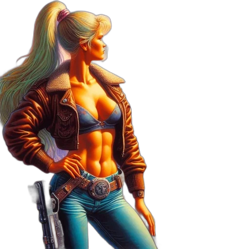 jacket, comic book art, cyberpunk, concept art transparent PNG cut-out
