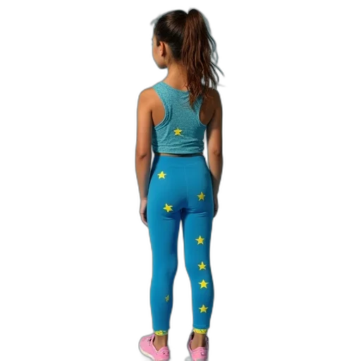 girl, standing, blue, workout transparent PNG cut-out