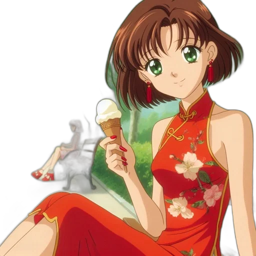 dress, flower, anime, cartoon transparent PNG cut-out
