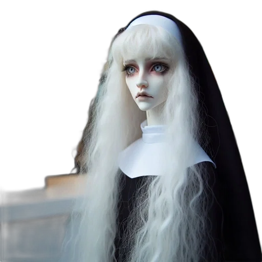 hair, creature, mask, dress transparent PNG cut-out