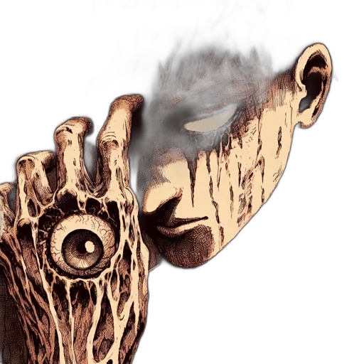mask, face, creature, staff transparent PNG cut-out